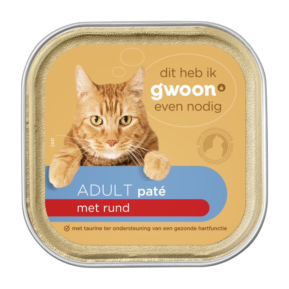 G'woon kat pate rund 32x100gr