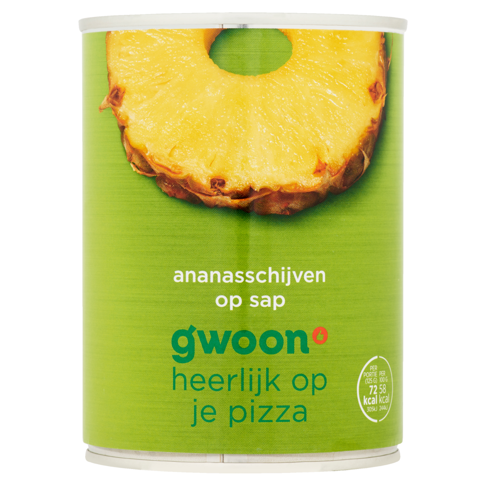 G'woon ananasschijven op sap 12x567gr