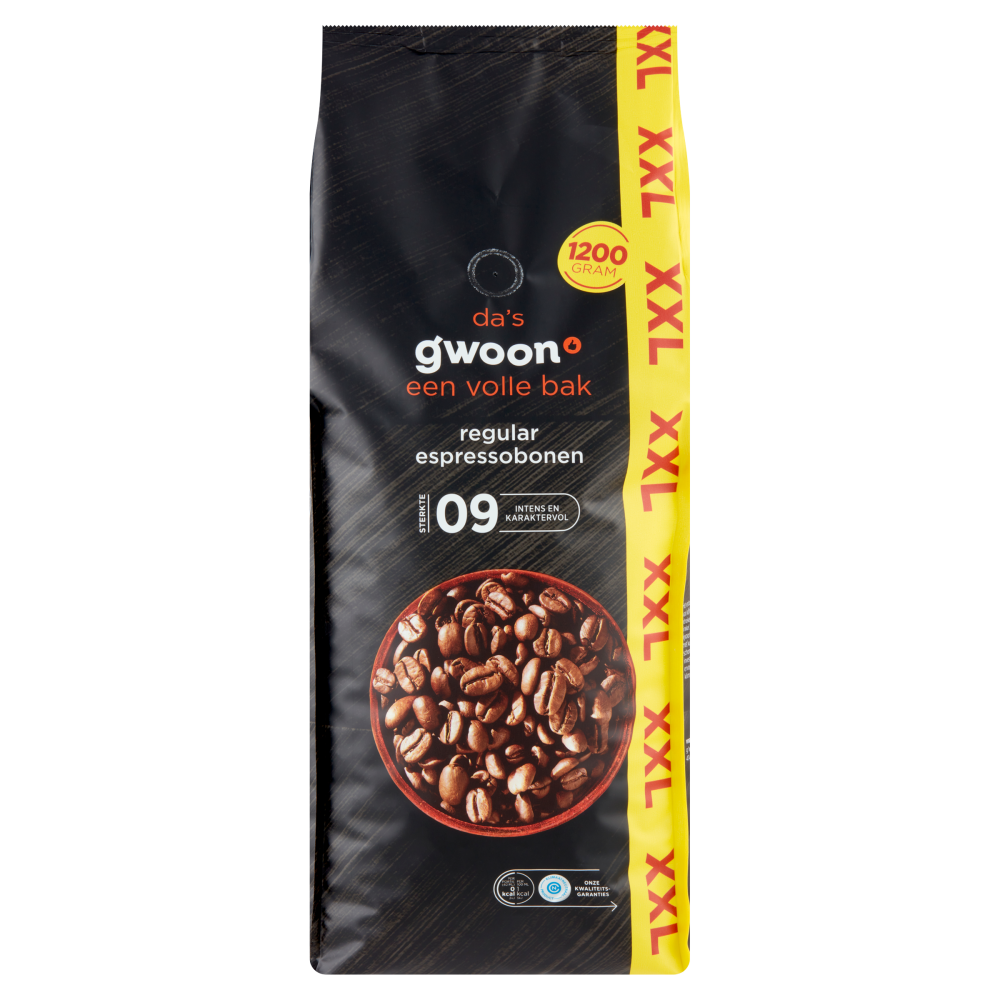 G'woon regular espresso bonen xxl 4x1200gr