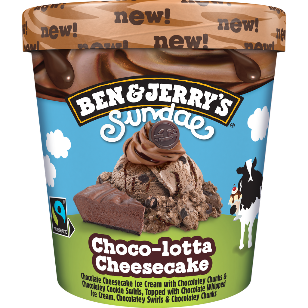 Ben & Jerry's pint sundae choco-lotta cheesecake 8x427ml