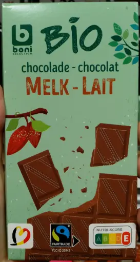 [106570] Boni Bio chocolade melk reep ft (1x100 g)