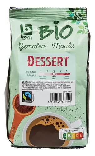 [106550] Boni Bio fairtrade dessert koffie gemalen (1x250 g)
