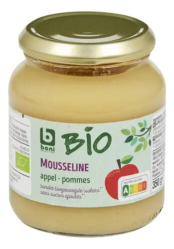 [106545] Boni Bio mousseline z.toegevoegd suiker (1x350 g)
