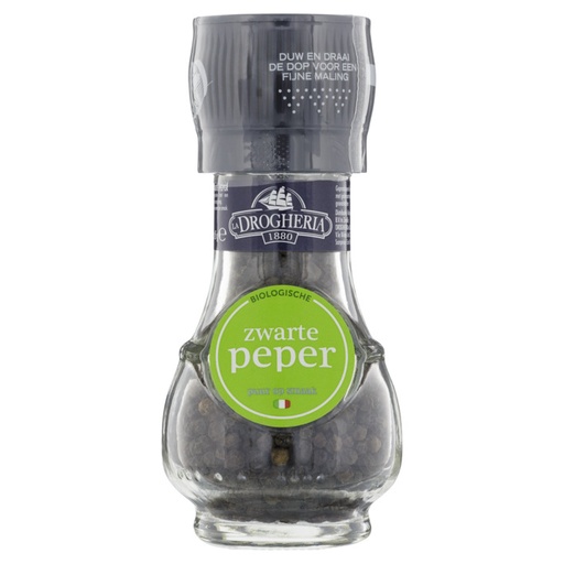 [106077] Drogheria zwarte peper en molen 6 x 47g