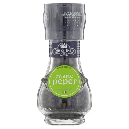 [106077] Drogheria zwarte peper en molen 6 x 47g