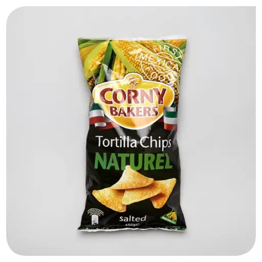 [106516] Corny bakers tortilla nacho chips naturel (1x450 g)