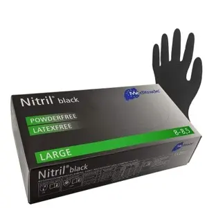 [106216] Nitril black Gloves L (1x100 pcs)