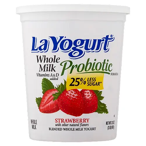 [104801] La Yogurt Sabor flat quart strawberry (1x32 oz)
