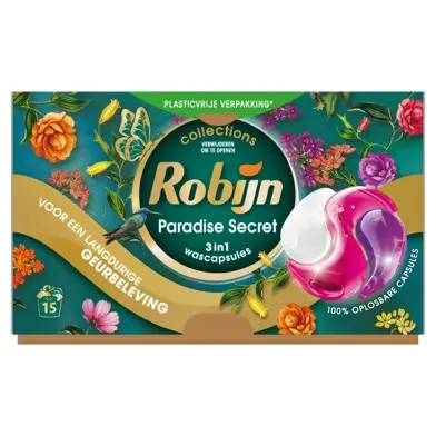[106680] Robijn Wasmiddel capsules paradise secret (1x15 pcs)