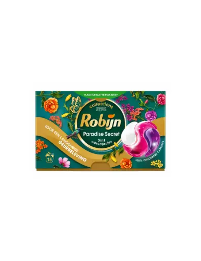 [106680] Robijn Wasmiddel capsules paradise secret (1x15 pcs)