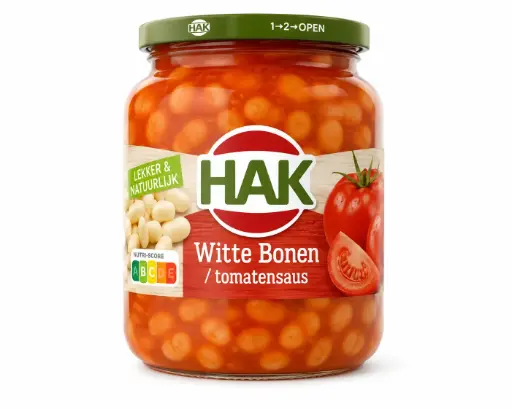 [106066] Hak Witte bonen/tomatensaus (1x210 ml)