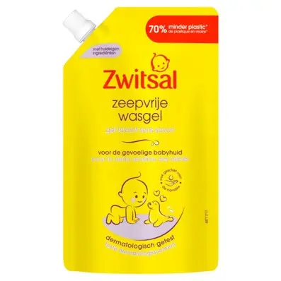 [106783] Zwitsal Zeepvrije wasgel refill pouch (1x500 ml)