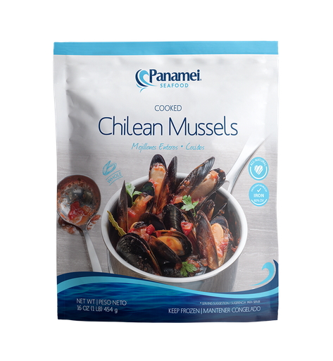 [104881] Panamei - Chilean mussel black whl ckd v/p rtl 1x10lb