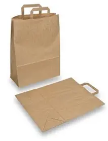 [106069] Draagtas papier bruin 22x11x27cm (1x500 pcs)
