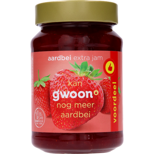 [104917] G'woon extra jam aardbei 6 x 450gr