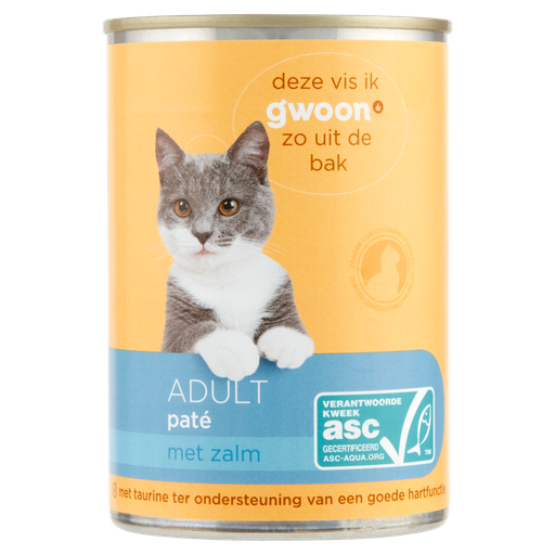 [105608] G'woon kat pate zalm 12x400gr