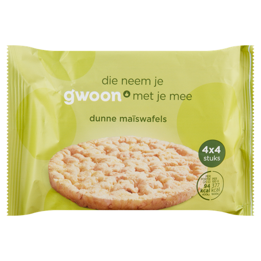 [105609] G'woon maiswafel zeezout 12x100gr