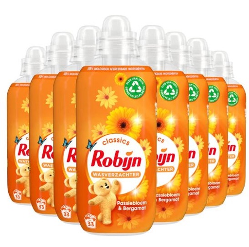 [105633] Robijn wasverzachter passiebloem & bergamot 8x825ml 