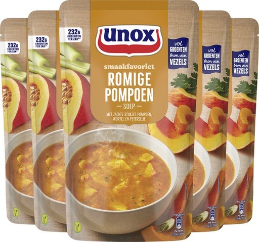 [105652] Unox romige pompoen soep 5x570ml