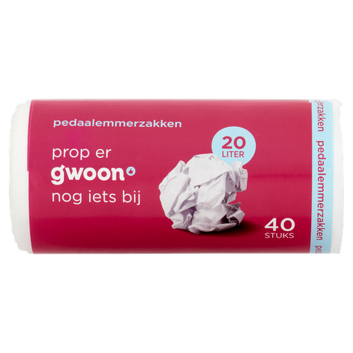 [104481] G'woon pedaalemmerzakken 20ltr 20x40 st