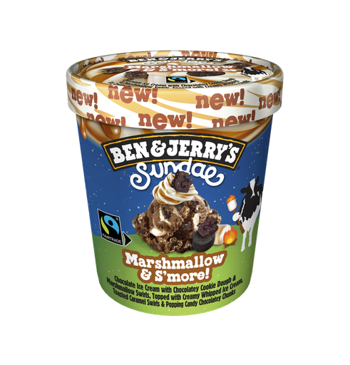 [106304] Ben & Jerry's pint sundae marshmallow & s'more 8x427ml