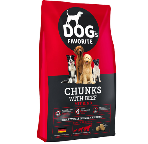 [106332] Dogs favorite chunks with beef 15kg
